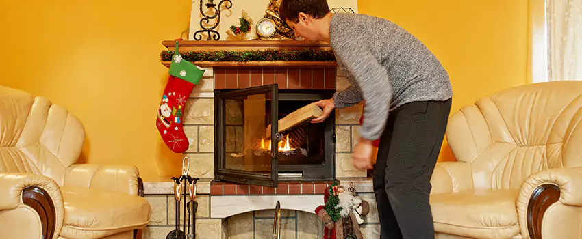 Rusted Metal Fireplace Restoration in Wolf Trap, Virginia